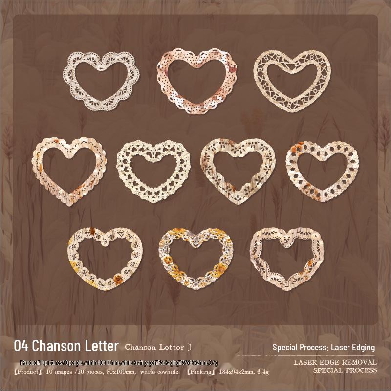 Yan Ji Cloud Whisper Series Hollow Paper Journal Collage Set - 6 Styles