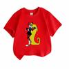 Kids Boys Girls 100% Cotton Crew Neck Short Sleeve T-Shirt, Funny Cartoon Character Print Casual Soft Breathable Tee for Daily Wear Birthday Gift