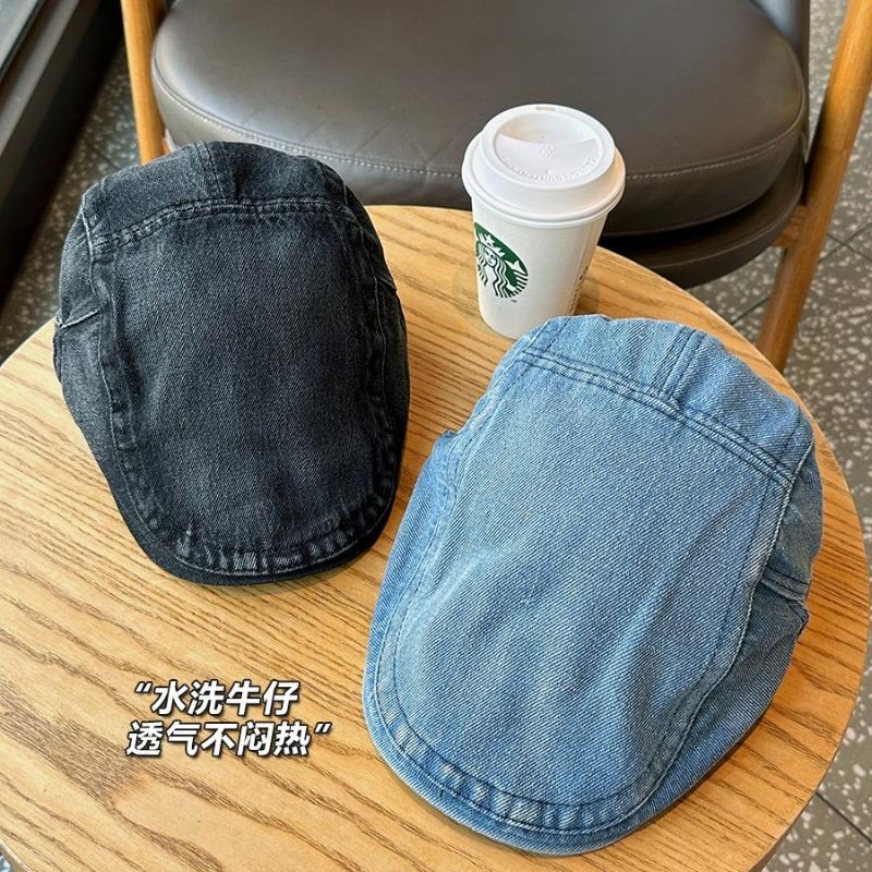 Cowboy forward hat female trendy brand fashion street style painter hat literary retro newsboy hat