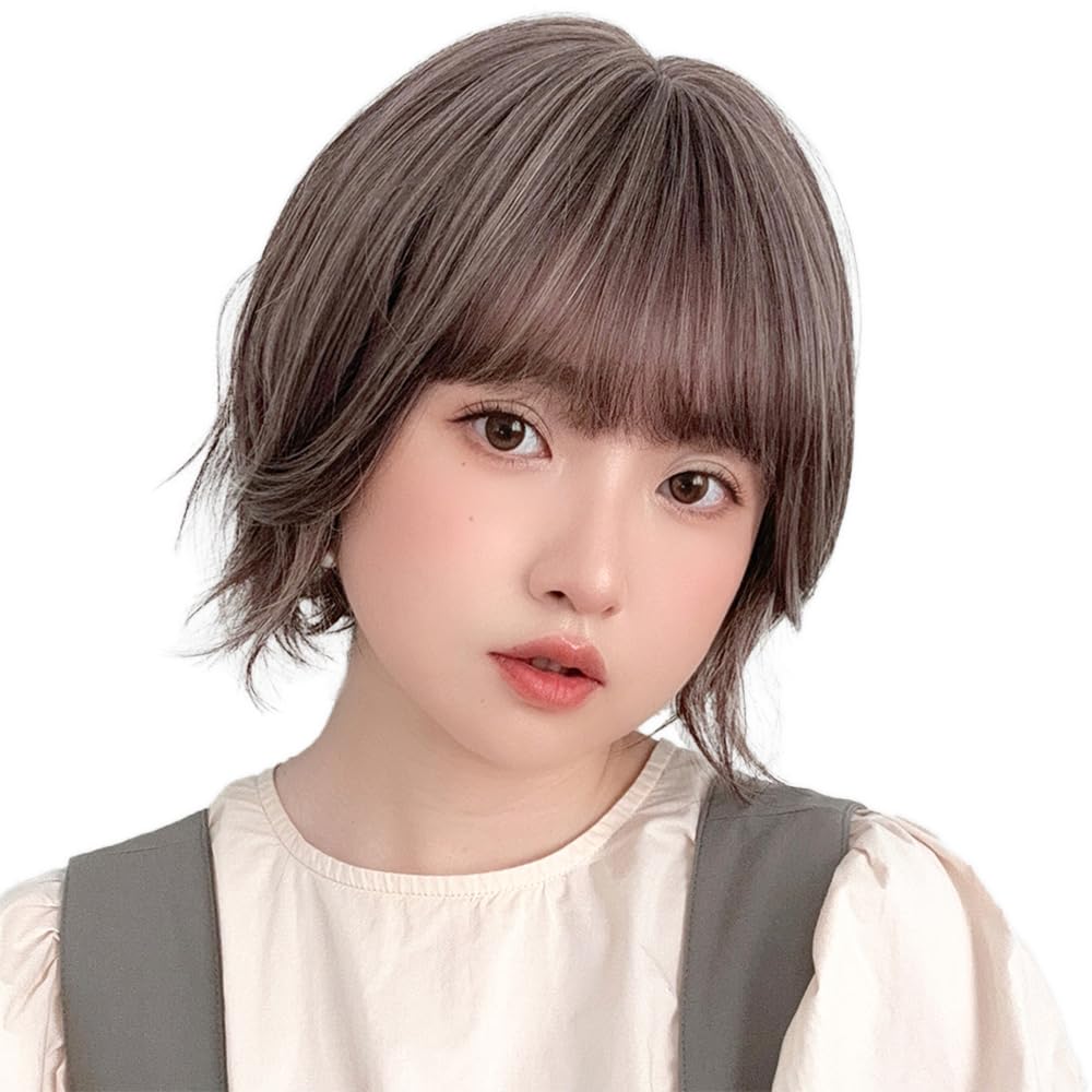 

Парик Короткий Боб Натуральный Полный Парик Пермская Волна [Bright Lala] Женский hf1918-TRAC