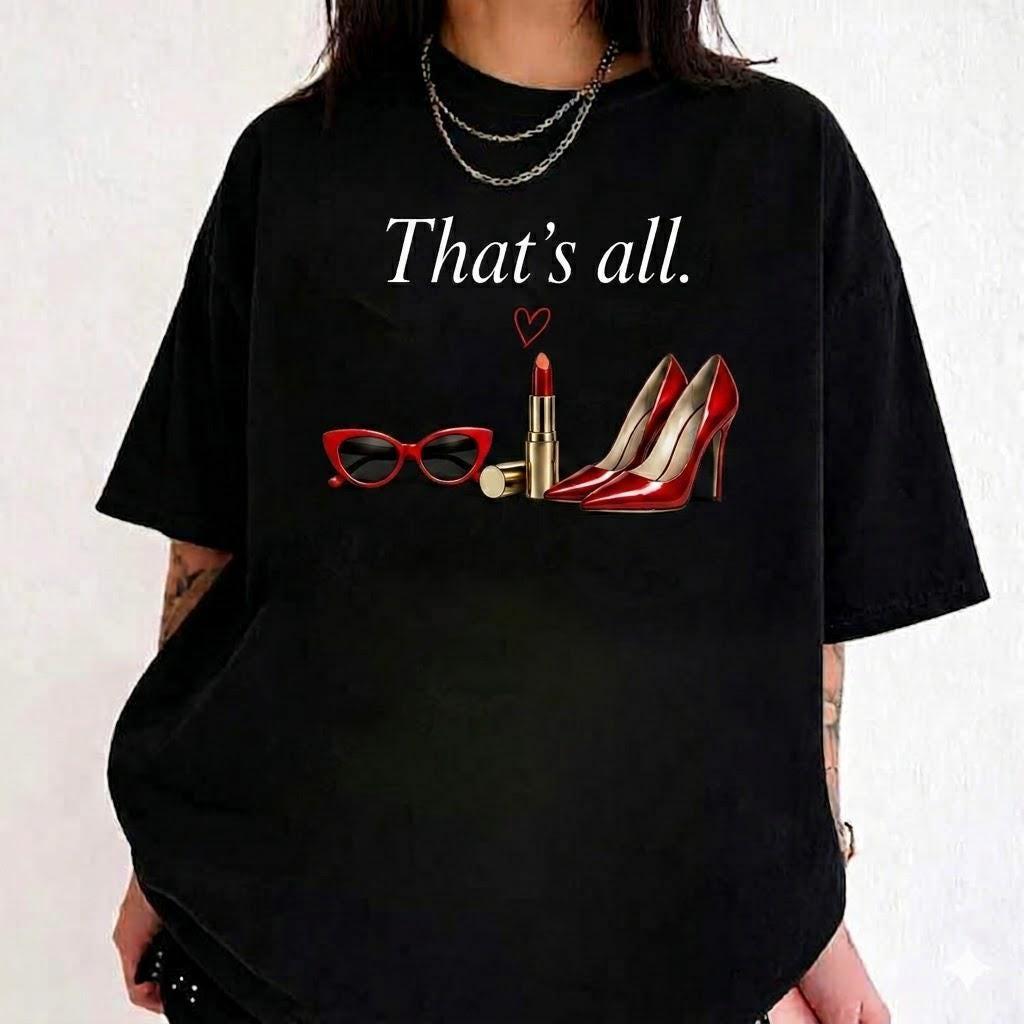 That's All Maglietta Tema Il Diavolo Veste alla Moda Modello 2026 Estate Unisex Unisex Stile Coppia Moda Città Abbigliamento Strada Y2k Camicia