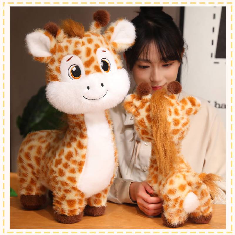 Giraffe Toys Plush Cartoon Animal Stuffed Dolls Room Decorations Gifts Kids