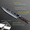 2-teiliges Küchenmesserset Japanische Kochmesser 8" Kochmesser und 7" Santoku Kohlenstoffreicher Edelstahl Ergonomische Pakkaholzgriffe