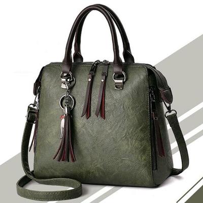 Female Handbag Fashion Tassel Women Shoulder Bag Large Capacity Casual Rivet Zipper