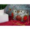 Red Women Sling Bag Handmade Metal Mosaic Bag Decorated with Tiles