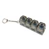 4-Keys Fidget Keyboard Toy Transparent Cap Keyboard Finger Clicker Keychain Decompression Button Sensory Toy