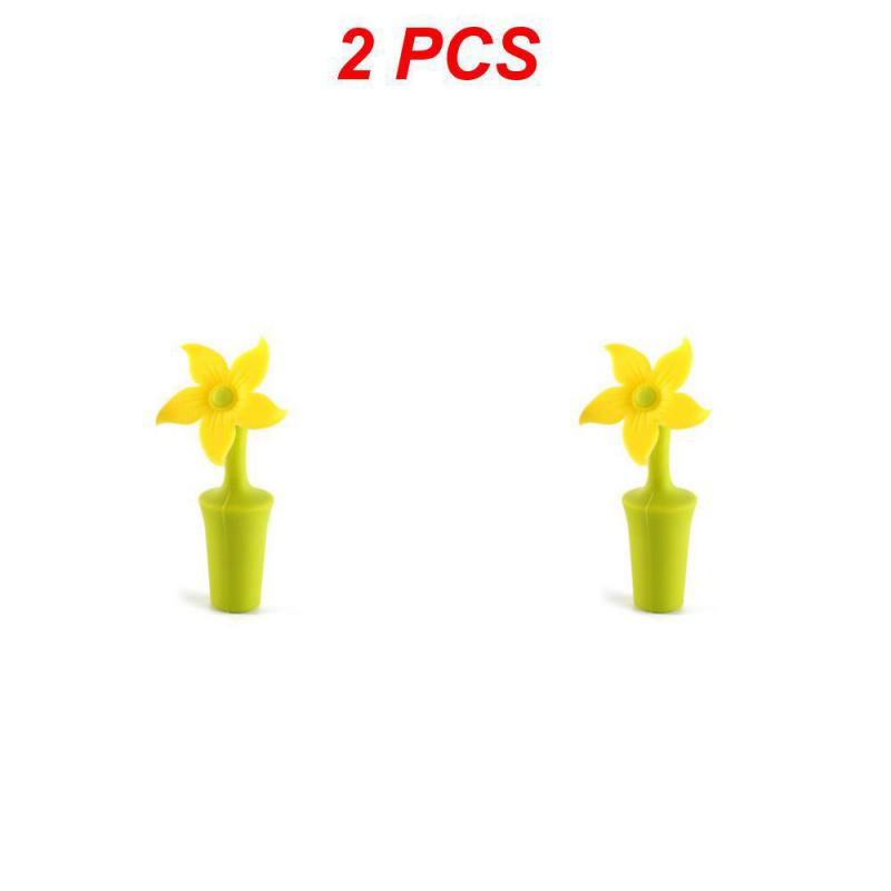 Flower Silicone Wine Bottle Stopper Wine Beer Champagne Bottle Leak-proof Sealing Cork Cork Convenient Kitchen Bar Accessories