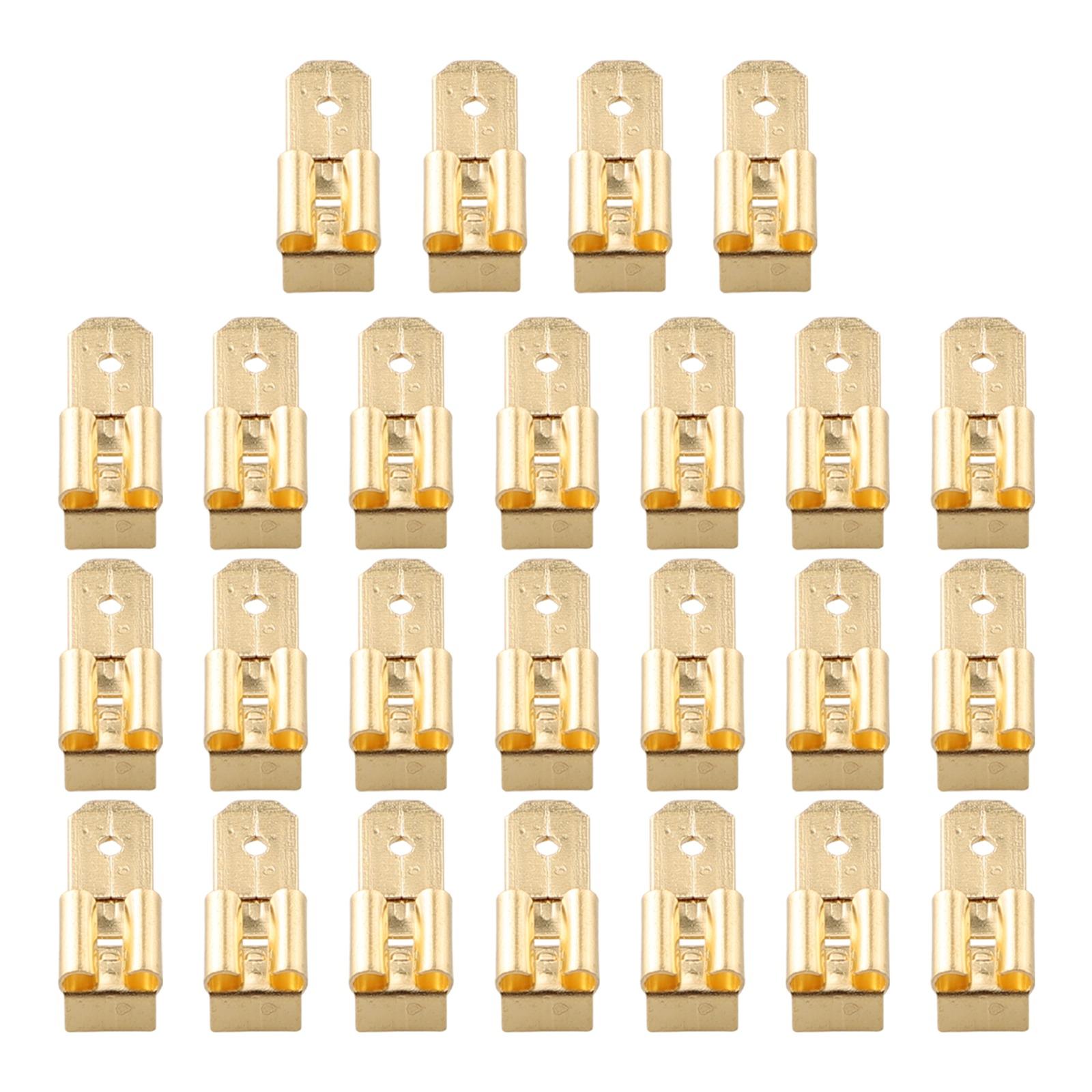 

2 0.256mm Male Pull Tabs Piggyback Spade Connector Lightweight Connectors Male Female Disconnector Brass Material
