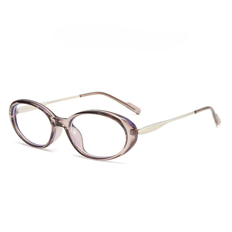 Modische ovale Lesebrille für Damen, ultraleicht, Persönlichkeit, Blaulichtfilter, Altersweitsichtbrille, Dioptrien bis +4,0