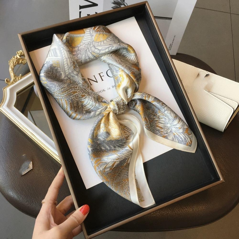 70*70cm Quadratischer Schal Luxusdruck Hijab Bandana Mode Kopfband