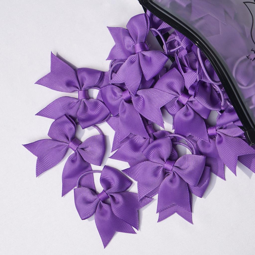 20Pcs Mini Hair Bows for Babies Girls Soft Elastic Hair Ties Ponytail Holders Infant Kids Hair Accessories Set