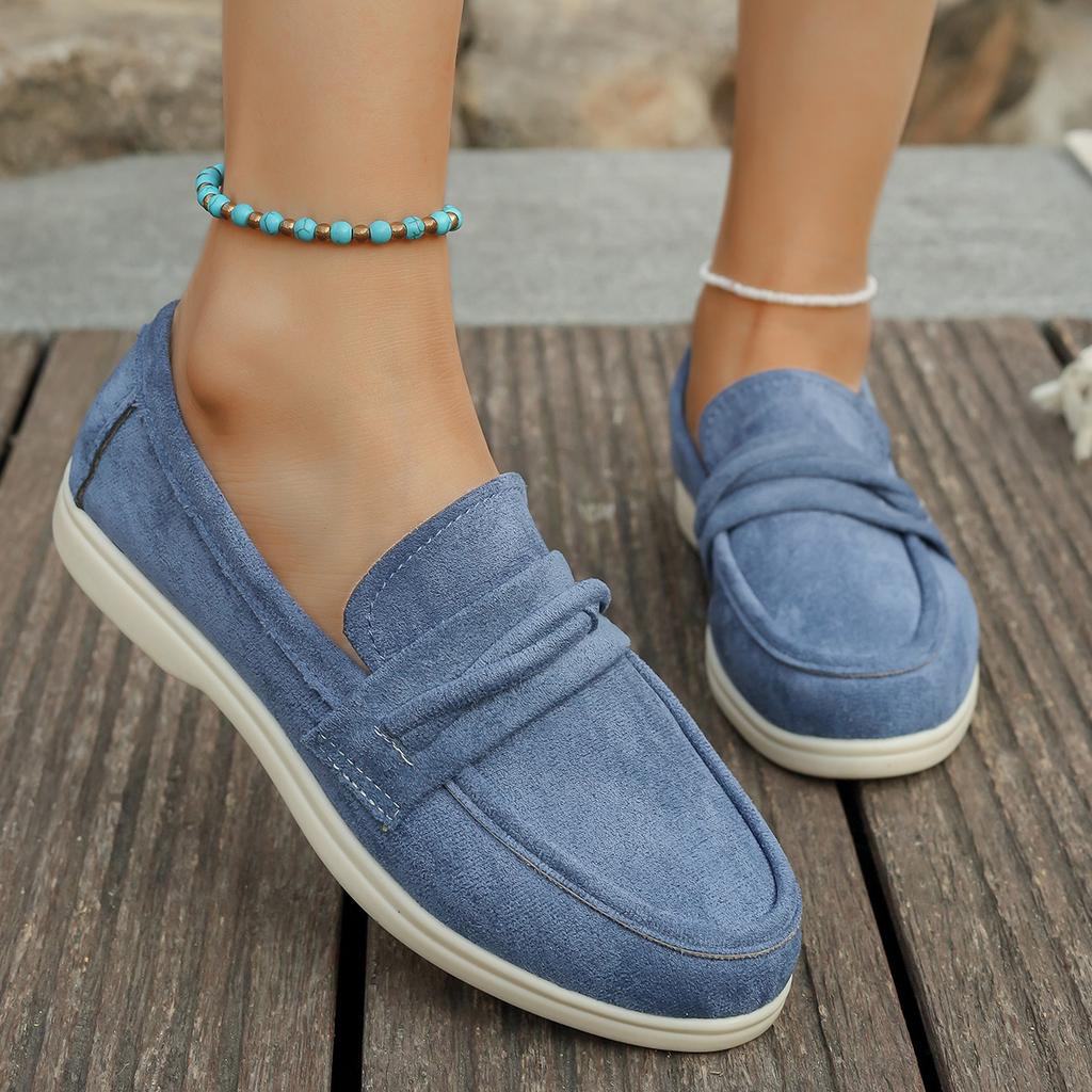 Women Casual Flats Shoes New Cow Suede Classic British Style Loafers Moccasins Light Comfortable Driving Flats Sneakers Women