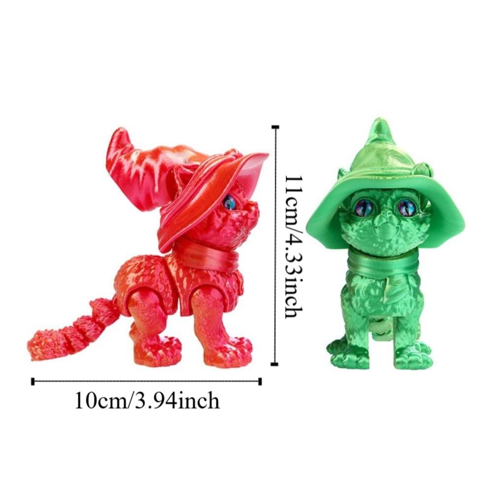 Plastic Material 3D Printed Cat Model Realistic Design Cute Cat Figure  Desktop Display