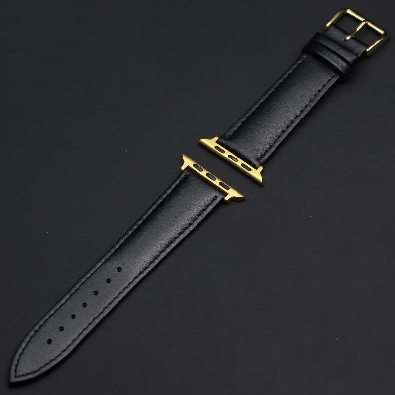 Brown Leather Band Loop Strap For Apple Watch 4 3 2 1 38mm 40mm , Men Leather Watch Band for Iwatch 5 44mm 42mm Bracelet