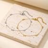 Bowknot Link Chain Anklet for Women, 18K Gold Plated Stainless Steel, Waterproof Anti-Tarnish Summer Beach Jewelry