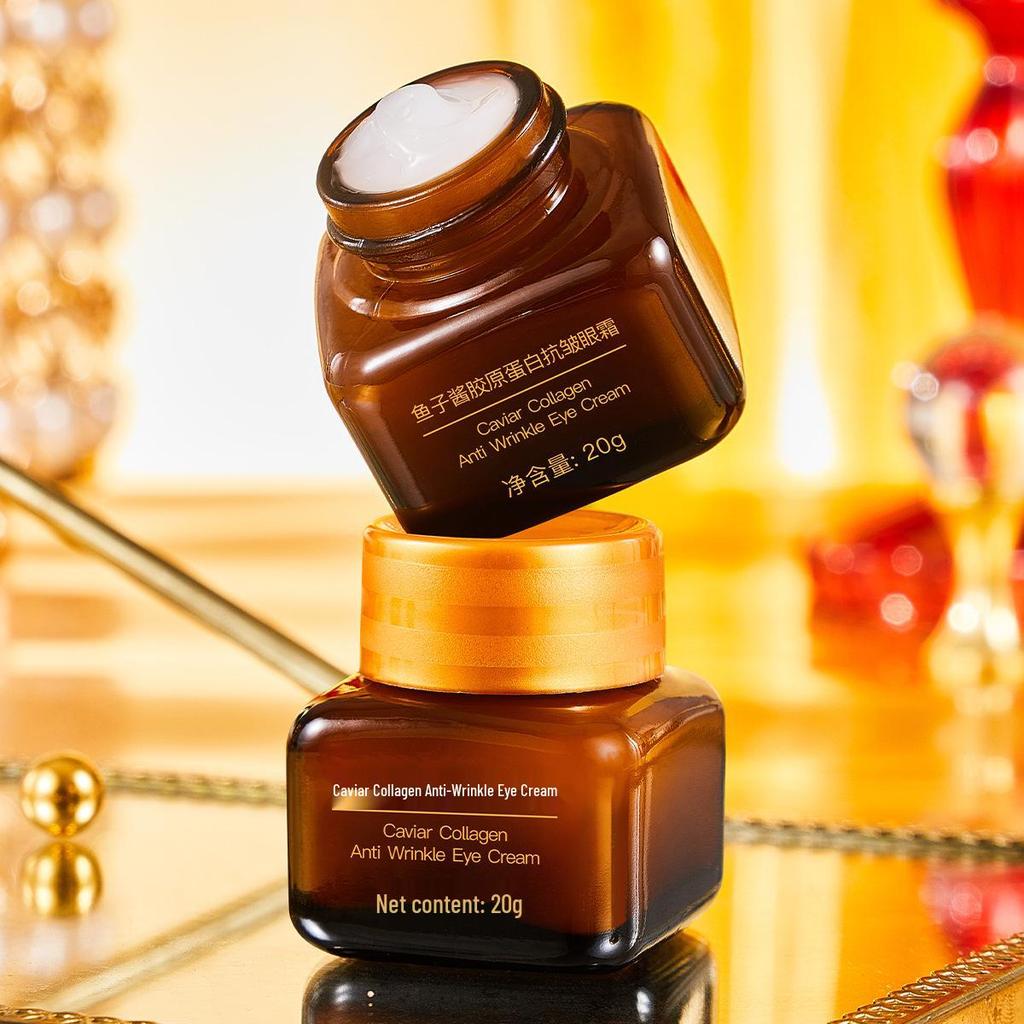 Douyin Kuaishou Popular Caviar Collagen Anti-Wrinkle Eye Cream for Reducing Eye Bags and Dark Circles
