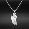 San Judas Tadeo Pendant Necklace for Men Women Stainless Steel Silver Color Saints Apostle of Jesus Chain Jewelry