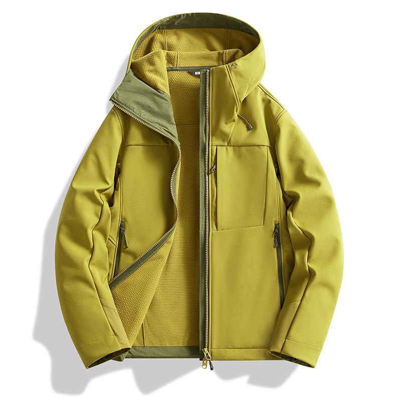 Unisex Windproof Waterproof Soft Shell Jacket - Outdoor, Warm, Casual Autumn/Winter Coat for Mountaineering