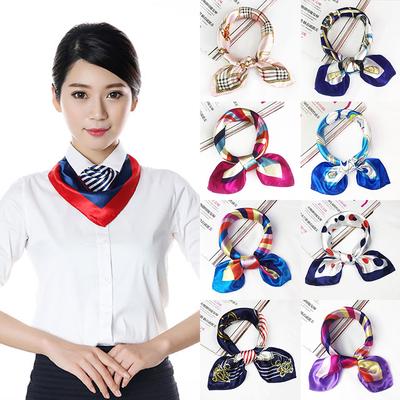 Simplicity Bekleidungsaccessoires Seidenschal Accessoires Kleine Schals Bedruckter Schal Bedruckte Schals Schals Stewardess Satin Seidenschal