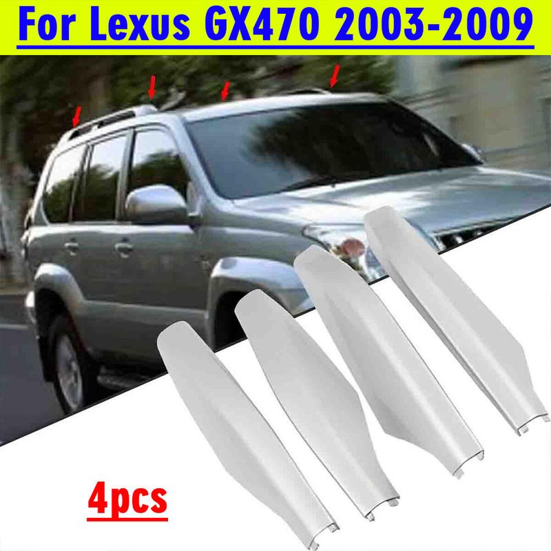 For GX470 2003-2009 Lexus Sport 4-Door Roof Rack Rail End Cover Shell Cap Set