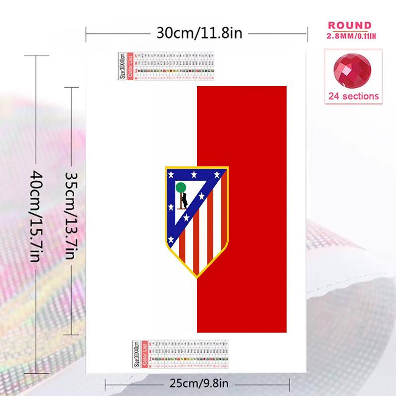 Atltico Madrid Heroes 100% Round Full Drill 5D DIY Diamond Painting Embroidery Cross Stitch Rhinestone Decor