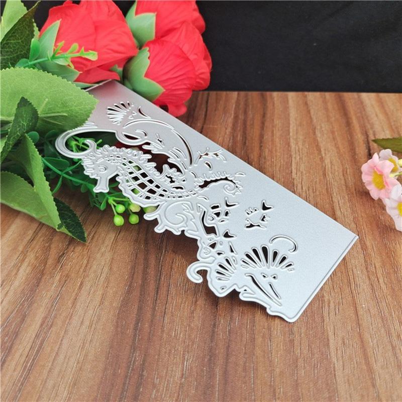Seahorse Greeting Card Lace Paper Art Metal Stencil Embossing Cutting Dies for Diy Scrapbooking Paper Card Embossing Craft Decor