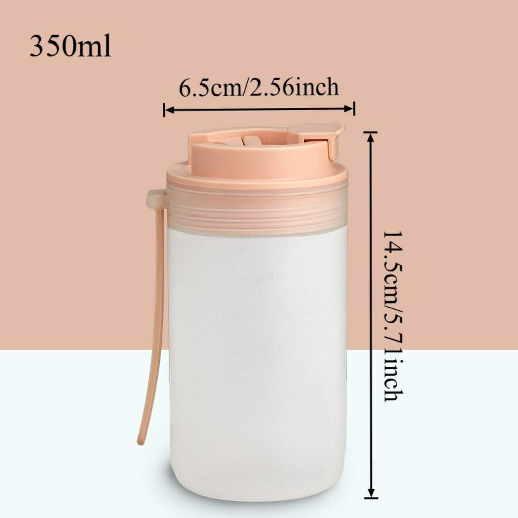 350/550ML Portable Tumbler With Lid & Rope Transparent Plastic Water Cup For Student Kids Heat-Resistant Leak-proof Water Bottle