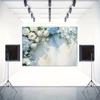 2D Soft Blue Floral Backdrop Wedding Ceremony Photography Background