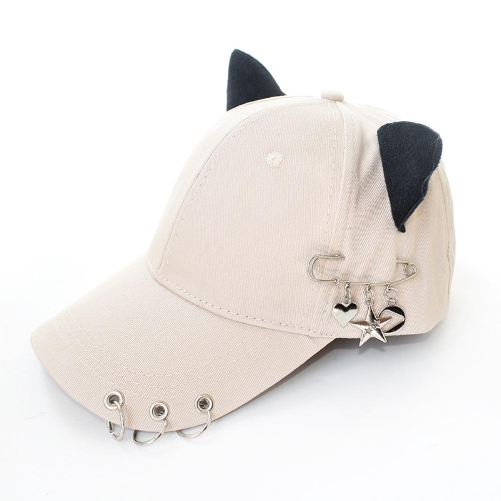 Adjustable Sunscreen Hat Cat Ear Peaked Cap Unisex Baseball Caps  Unisex
