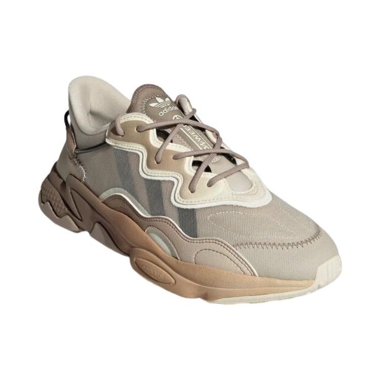 Adidas Originals Ozweego Retro Sports Non-Slip Durable Low-Top Lifestyle Casual Shoes Unisex Casual Shoes Brown Gray HQ6325