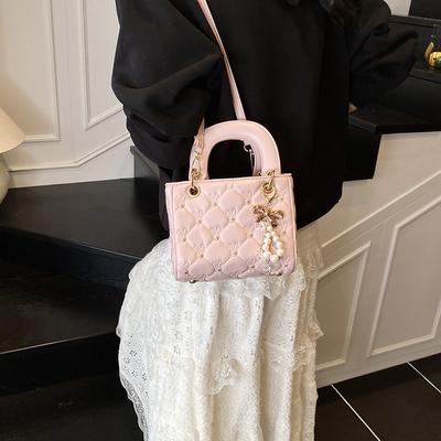 Frühling neu Prinzessin Diana Tasche Damen Freizeit Handtasche Nische Textur modisch vielseitig Schulter Umhängetasche