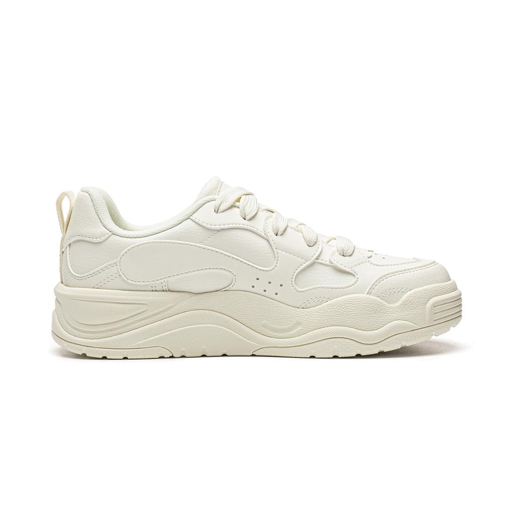Li Ning Sports Life Collection Skateboard Shoes Women's Low Top Champagne White AGCW024-10