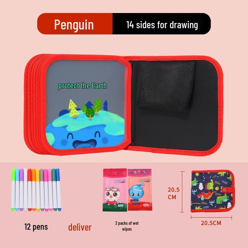 Portable Children's Drawing and Coloring Board - Reusable, Erasable, and Compact Toy for Kids