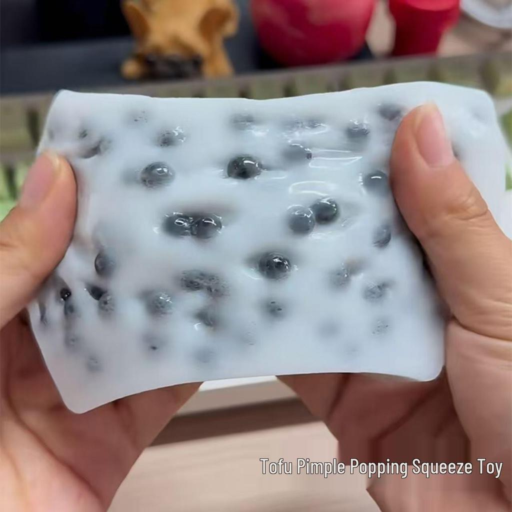 Xiaohongshu Tofu Stressabbau Mitesser-Ausdrückspielzeug: Kneifen und Kneten zum Abbau von Stress und Wut für Erwachsene und Kinder