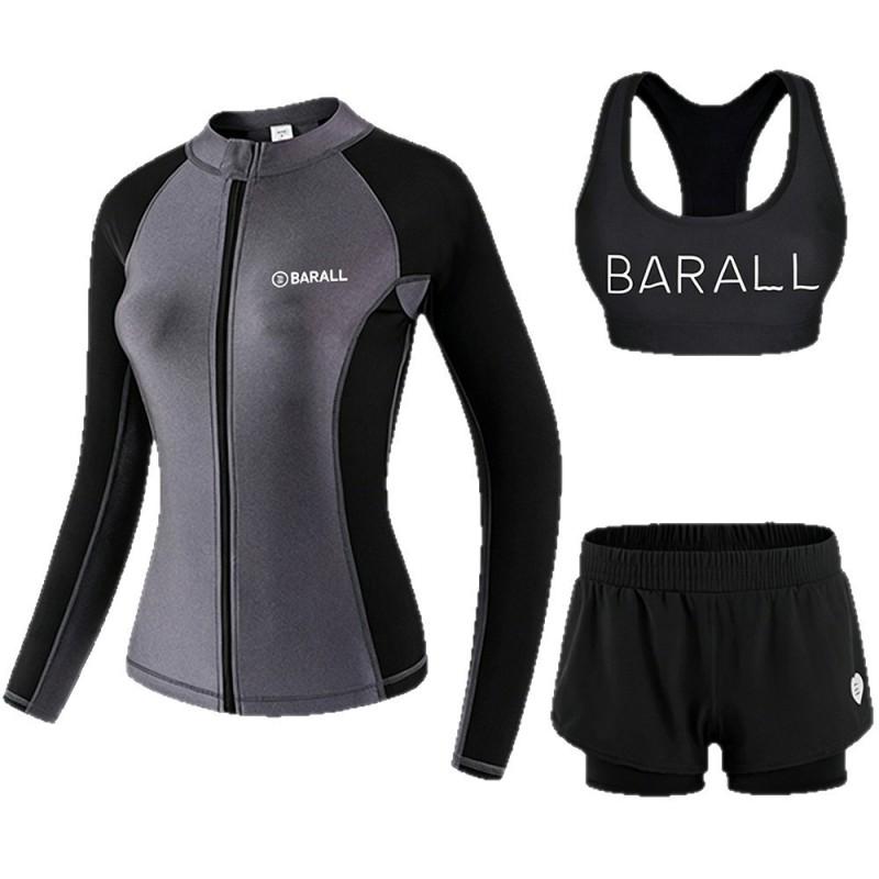 Unisex Quick-Dry Rash Guard Set Snorkeling Swimming Surfing UV Protection Long Sleeve Swimwear