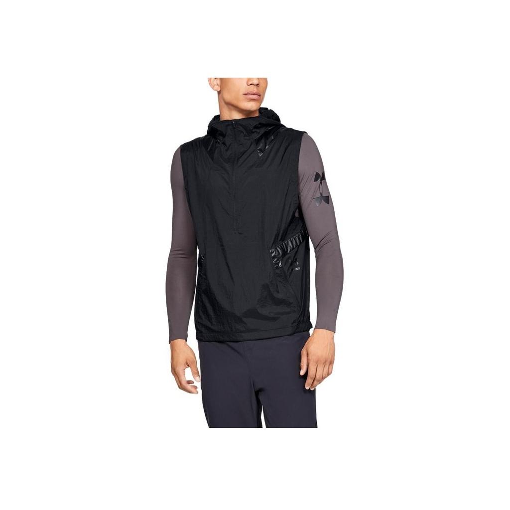 Under Armour Sporttraining Kapuzen Ärmellose Weste Herren Westen Schwarz 1320977-001