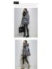 Korean Style Women's Mid-Length Cotton-Padded Parka with Big Fur Collar