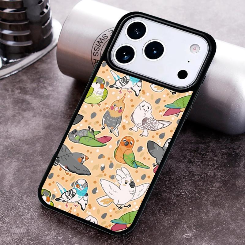 Parrot Bird Phone Case for iPhone 17 16 15 Pro Max Air 14 13 12 11 Plus Shockproof Capa Cover
