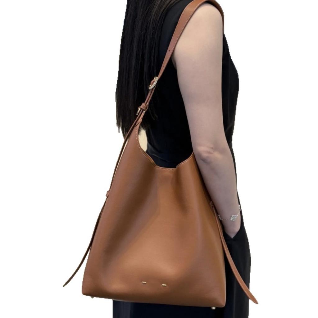 2025 N+ew casual shoulder bag leather women's bag large capacity tote bag simple trend cross-body bag source factory