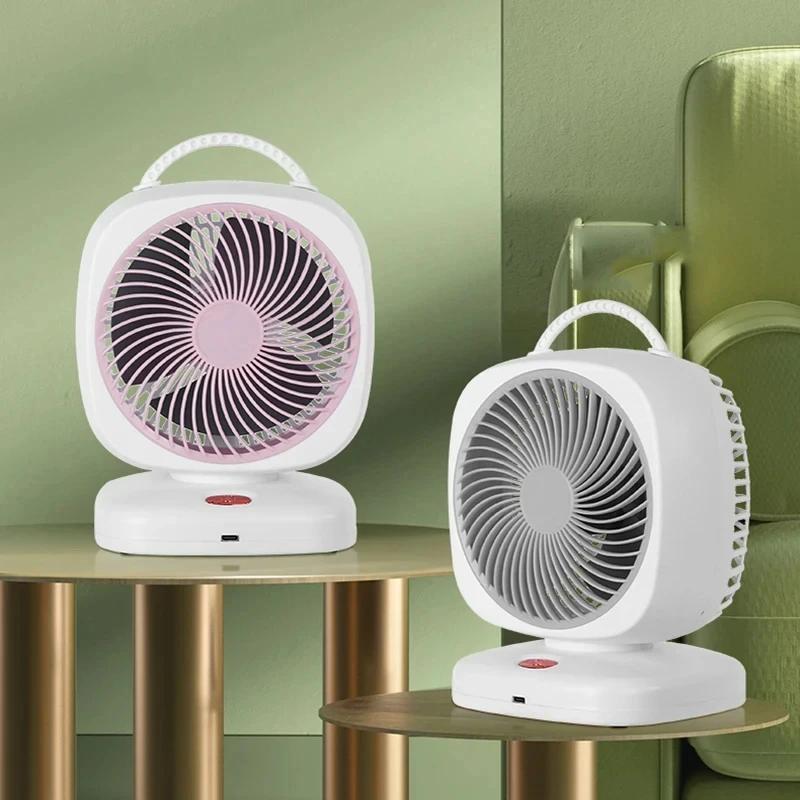 

2025 Wireless 2000mah Rechargeable Camping Fan Mini Desktop Fan High Wind Portable Rechargeable Fan Office Home Usb power supply