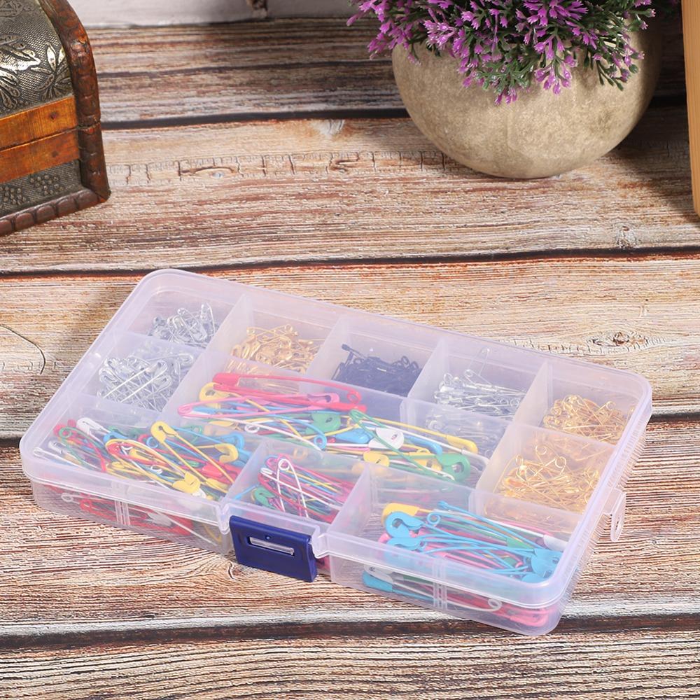 500PCS Multicolor Color Safety Pins 7 Sizes Boxed Set Pins Accessories Safety Pins  Sewing