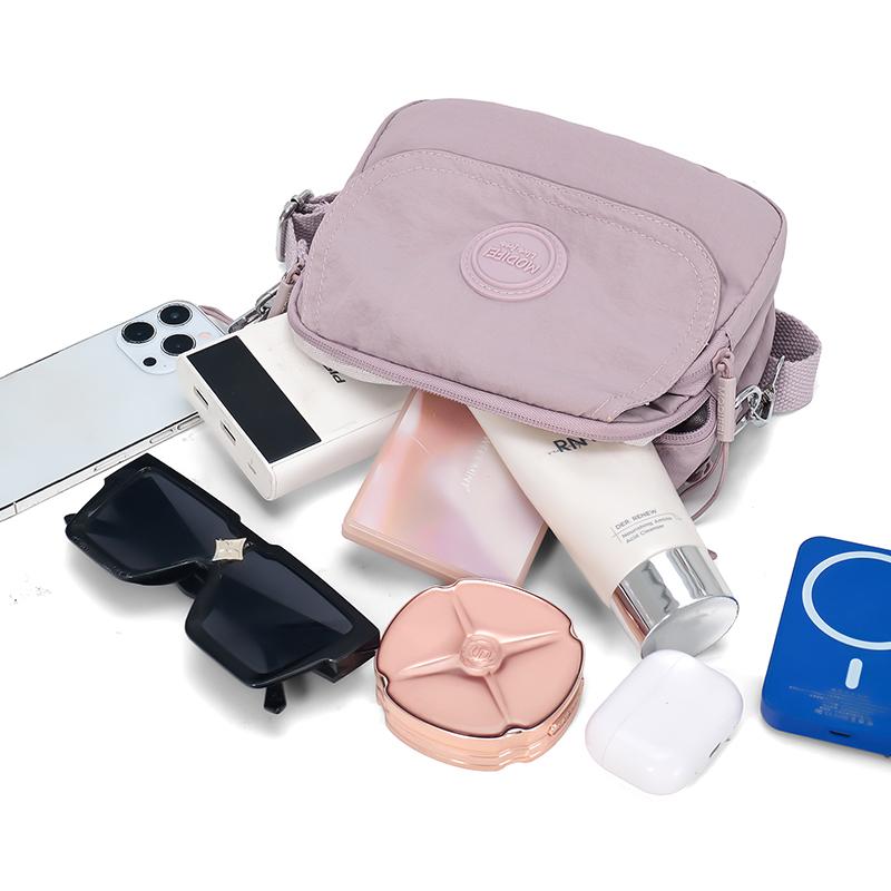 Women's Crossbody Bag Multi-compartment Mobile Phone Bag Solid Color Shoulder Bag
