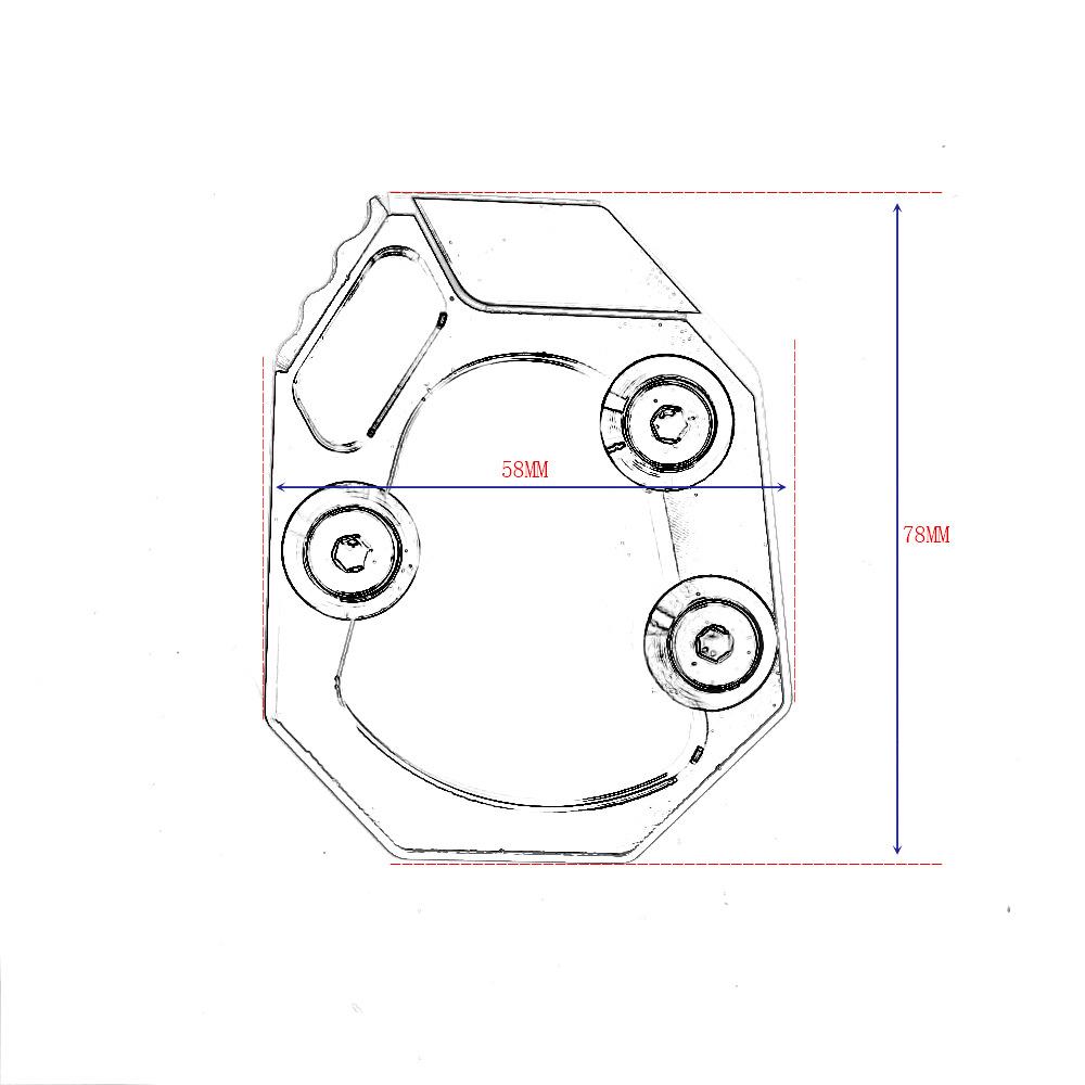 CNC Aluminum Motorcycle Kickstand Side Stand Extension Pad for YAMAHA R1