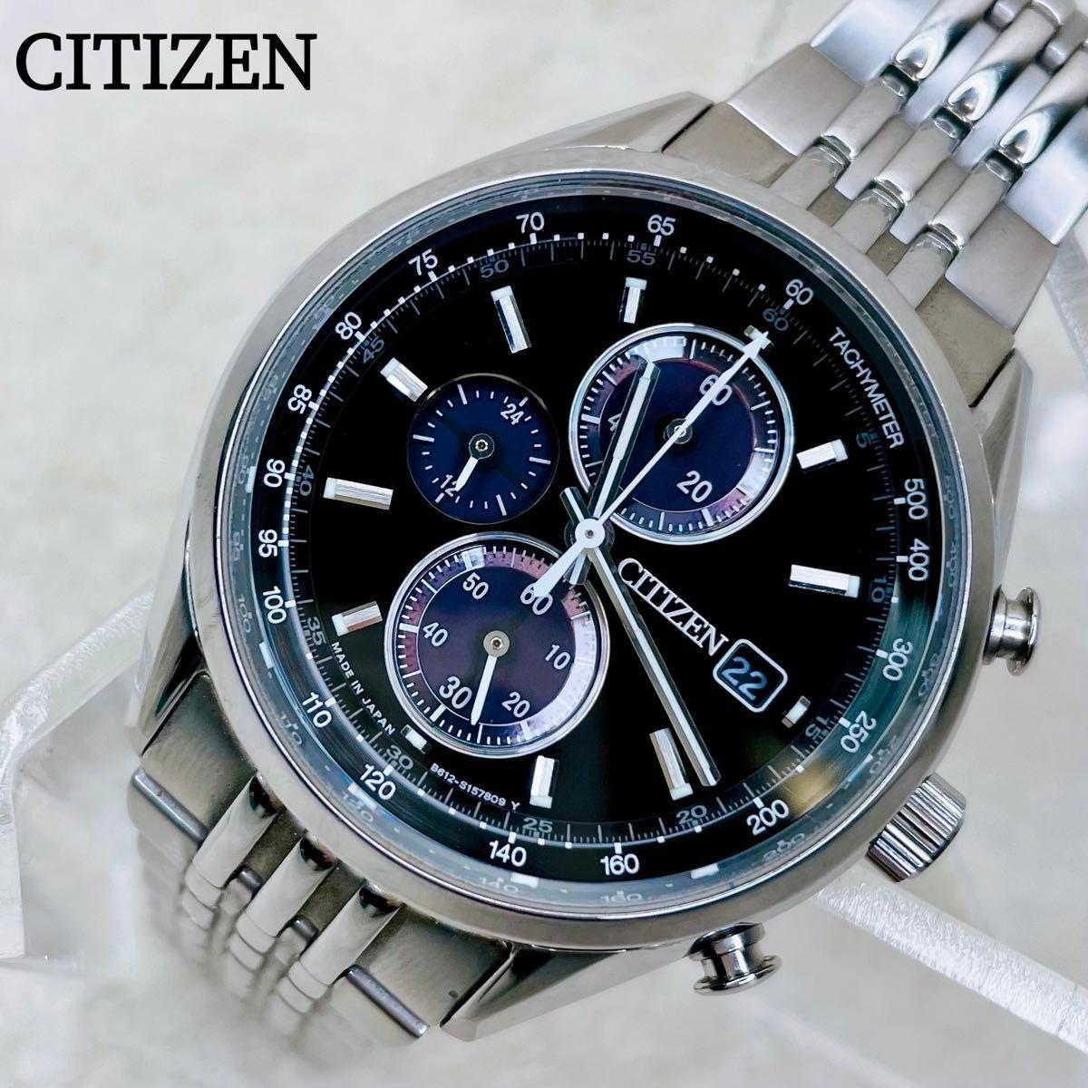 CITIZEN Citizen Eco Drive Chronograph Watch Date Stainless Steel
