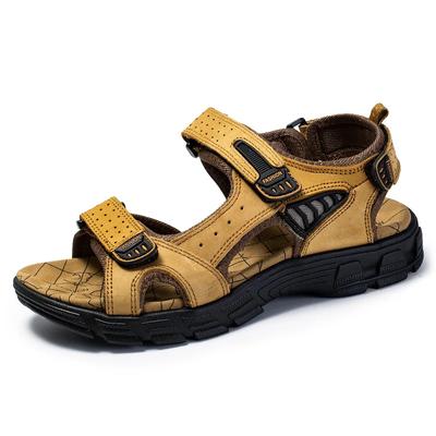 Brand Classic Mens Sandals Summer Genuine Leather Sandals Men Holidays Outdoor Casual Shoes Men Sandal Beach