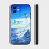 W-Weathering With You Animation Phone Case For IPhone 17 Air 16 15 14 13 Pro Max 11 12 Black Silicone Cover