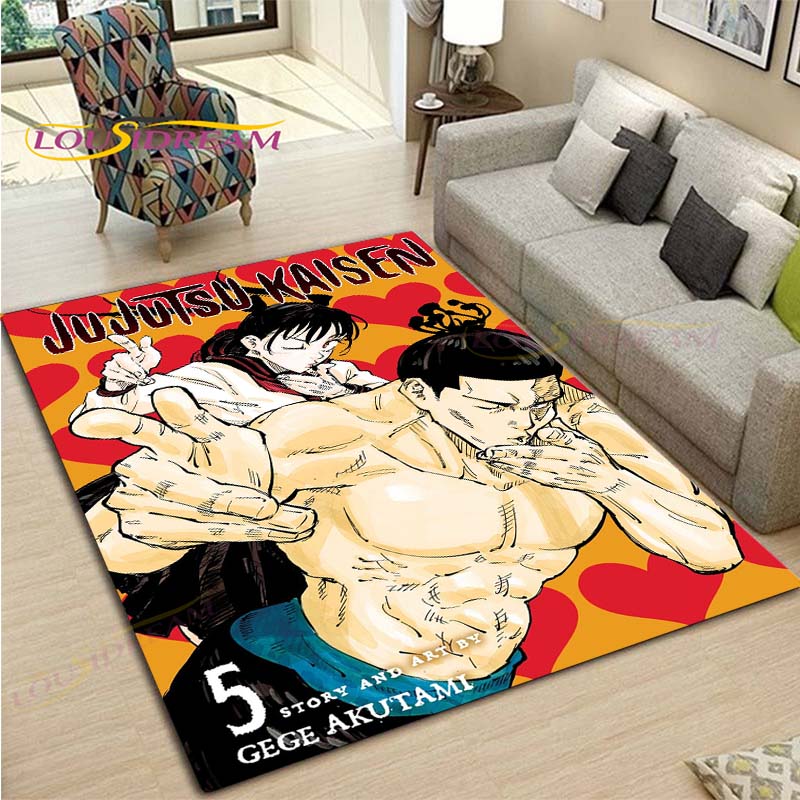 Cartoon Jujutsu Kaisen Floor Mat Door Mat Bathroom Non-slip Carpet Anime Carpet Printing Floor Mat Carpet