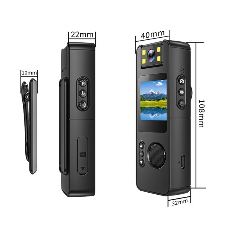 CS11 Outdoor Recorder Sports Camera Removable Magnetic Back Clip High Definition Handheld 1080p Camera Rotatable