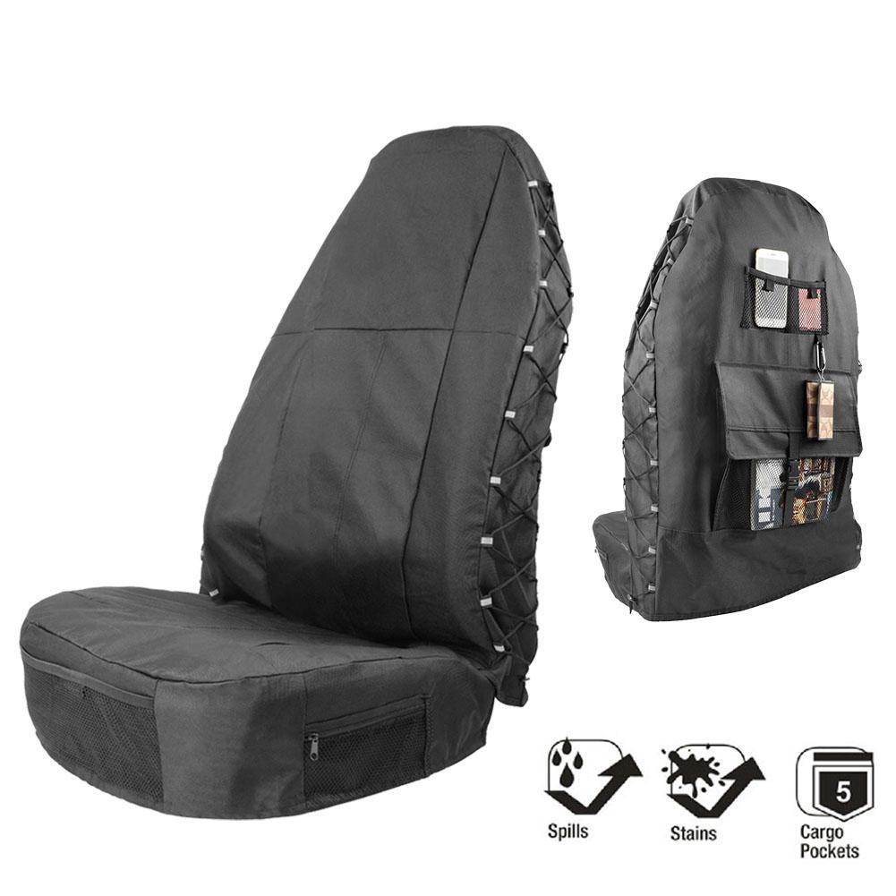 1 piece Universal Car Front Seat Covers Adjustable with Seat Back Organizer Outdoor Parts Personal Car Auto Accessories