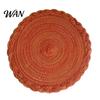 Eco-friendly Placemat 12 Inch Round Placemats, Polyester Woven Braided Place Mats, Washable Heat Resistant Circle Dining Table Mats for Kitchen